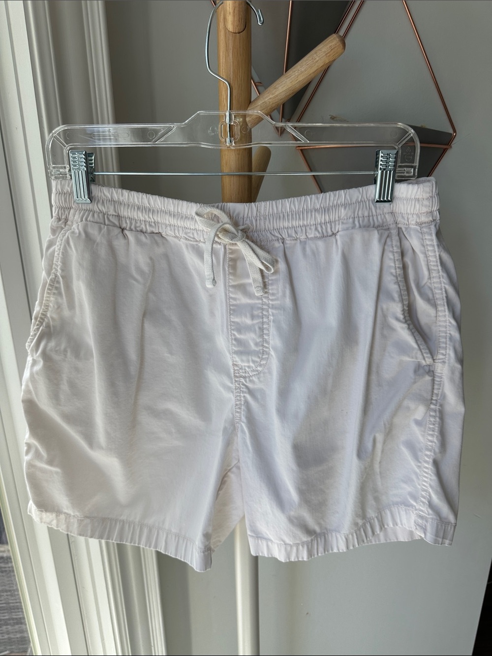 J. CREW Women’s Light Blush Pink Drawstring Cotton Shorts Preppy Size Medium